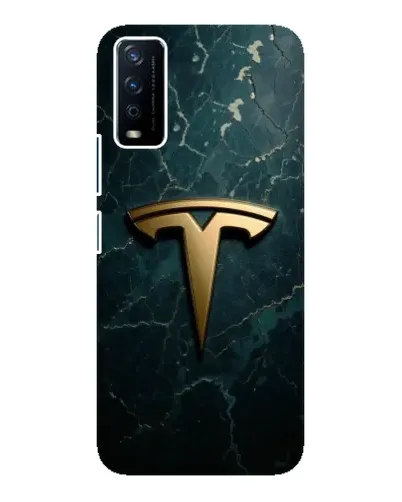 Чохол для Vivo Y12s з картинкою «Мармурова Tesla Gold»
