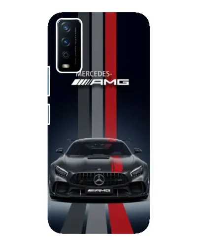Чохол для Vivo Y12s з картинкою «Mercedes — білий карбон»