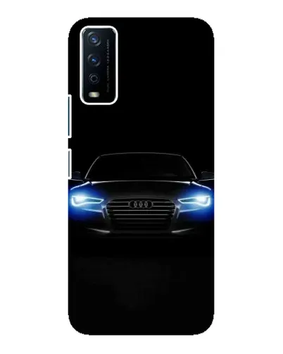 Чехол для Vivo Y12s с картинкой «Audi в неоне»