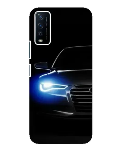 Чехол для Vivo Y12s с картинкой «Неоновый взгляд Audi»