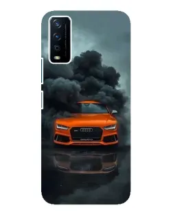 Чехол для Vivo Y12s с картинкой «Audi в облаках дыма»