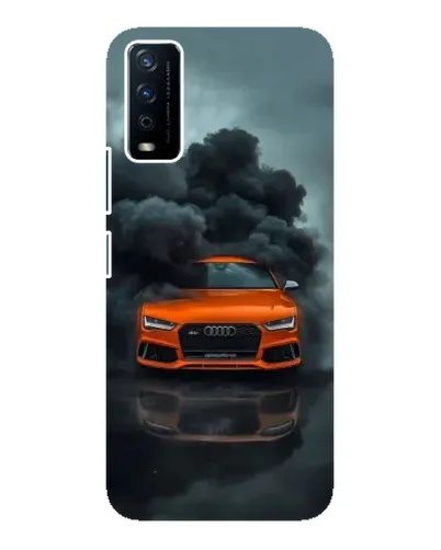 Чехол для Vivo Y12s с картинкой «Audi в облаках дыма»