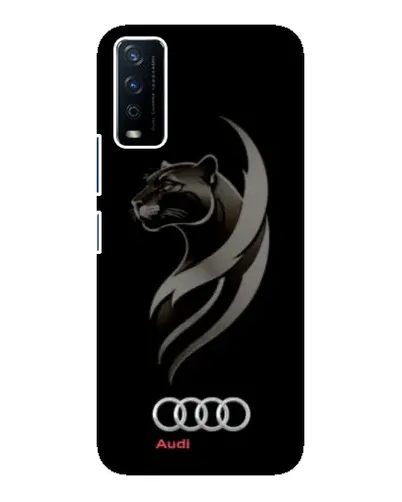 Чехол для Vivo Y12s с картинкой «Графика — пантера и Audi»