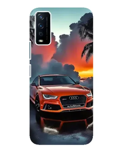 Чехол для Vivo Y12s с картинкой «Audi — закат»