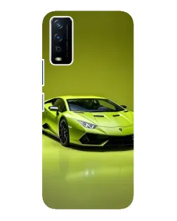 Чохол для Vivo Y12s з картинкою «Салатовий Lamborghini Huracan»