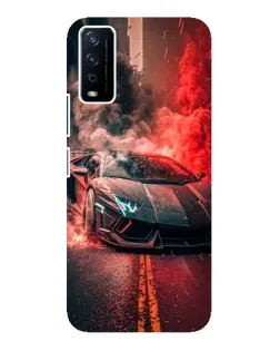 Чохол для Vivo Y12s з картинкою «Lamborghini червоний дим»