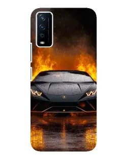 Чохол для Vivo Y12s з картинкою «Lamborghini у вогні»