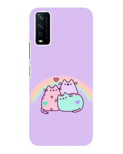 Чохол для Vivo Y12s з картинкою «Веселкові Пушини»