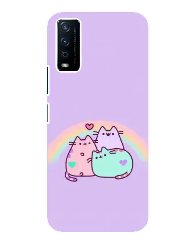 Чохол для Vivo Y12s з картинкою «Веселкові Пушини»
