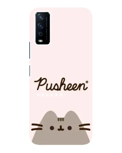 Чохол для Vivo Y12s з картинкою «Pusheen логотип»