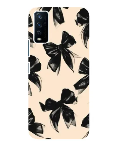 Чохол для Vivo Y12s з картинкою «Патерн чорні банти»