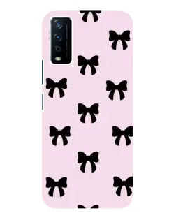 Чохол для Vivo Y12s з картинкою «Чорні банти Coquette»