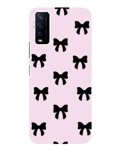 Чохол для Vivo Y12s з картинкою «Чорні банти Coquette»