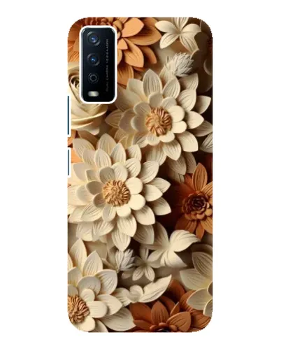 Чохол для Vivo Y12s з картинкою «Бежевий флористичний декор» Чохол для Vivo Y12s з картинкою «Бежевий флористичний декор»