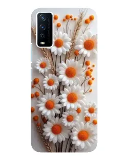 Чохол для Vivo Y12s з картинкою «Білі сухоцвіти»