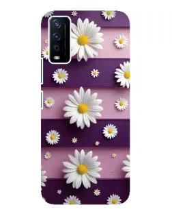 Чохол для Vivo Y12s з картинкою «Ромашки на фіолетовому»