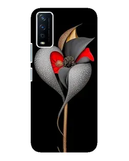 Чохол для Vivo Y12s з картинкою «Срібна фантазійна квітка»