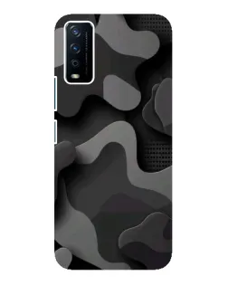 Чохол для Vivo Y12s з картинкою «Темний абстрактний камуфляж»