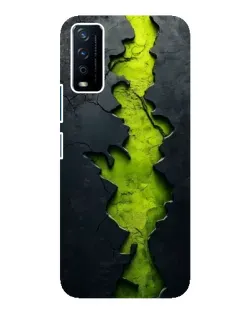 Чохол для Vivo Y12s з картинкою «Салатовий розлом скелі»