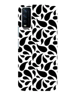 Чохол для Vivo Y12s з картинкою «Контрастні чорні краплі»
