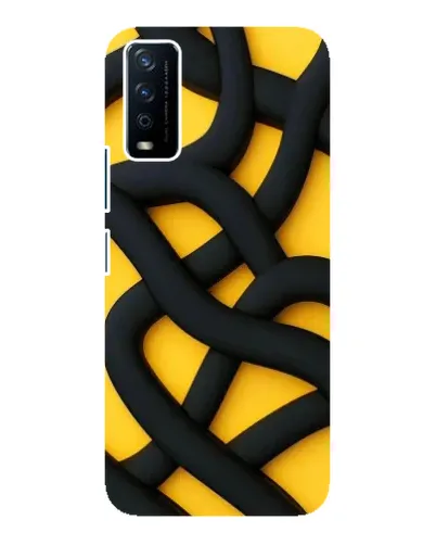 Чохол для Vivo Y12s з картинкою «Чорне жовте переплетення» Чохол для Vivo Y12s з картинкою «Чорне жовте переплетення»