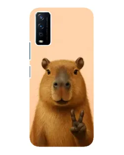 Чехол для Vivo Y12s с картинкой «Капибара виктория» Чехол для Vivo Y12s с картинкой «Капибара виктория»
