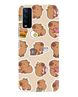 Чехол для Vivo Y12s с картинкой «Капибары паттерн» Чехол для Vivo Y12s с картинкой «Капибары паттерн»