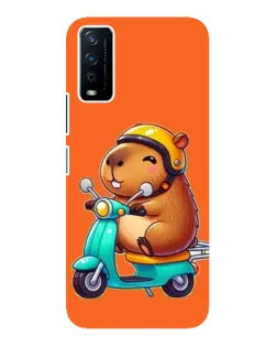 Чехол для Vivo Y12s с картинкой «Капибара на скутере» Чехол для Vivo Y12s с картинкой «Капибара на скутере»