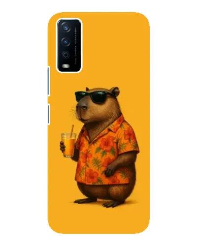 Чехол для Vivo Y12s с картинкой «Капибара на отдыхе»