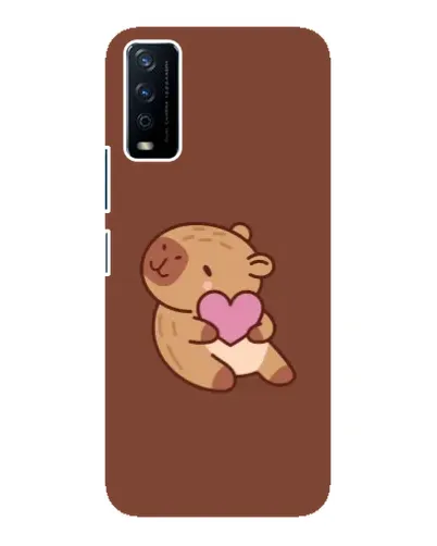 Чехол для Vivo Y12s с картинкой «Капибара с сердцем»