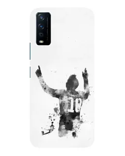 Чохол для Vivo Y12s з картинкою «Чорно-білий силует Мессі» Чохол для Vivo Y12s з картинкою «Чорно-білий силует Мессі»