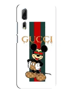 Чехол для ZTE Axon 10 Pro с картинкой «Микки Маус Gucci — полосы»