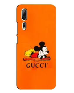 Чохол для ZTE Axon 10 Pro з картинкою «Міккі Маус Gucci — помаранч»