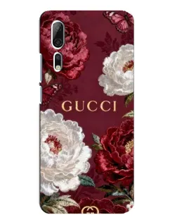 Чохол для ZTE Axon 10 Pro з картинкою «Gucci — бордові троянди»