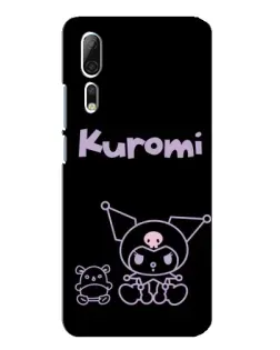 Чехол для ZTE Axon 10 Pro с картинкой «Kuromi — черный минимализм» Чехол для ZTE Axon 10 Pro с картинкой «Kuromi — черный минимализм»