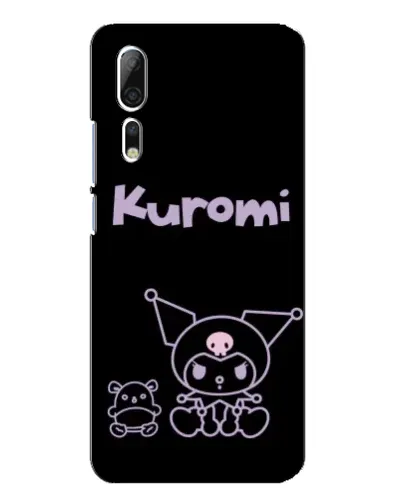 Чехол для ZTE Axon 10 Pro с картинкой «Kuromi — черный минимализм»