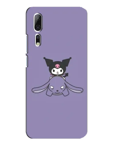 Чехол для ZTE Axon 10 Pro с картинкой «Kuromi на лиловом фоне»