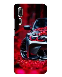Чохол для ZTE Axon 10 Pro з картинкою «Спортивна BMW та квіти»