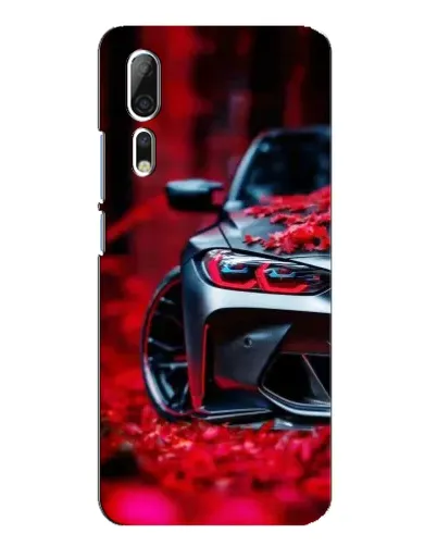 Чохол для ZTE Axon 10 Pro з картинкою «Спортивна BMW та квіти»