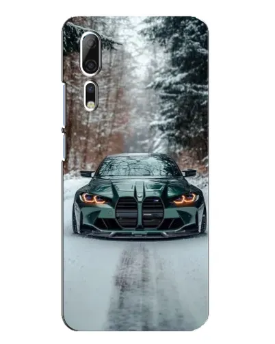 Чохол для ZTE Axon 10 Pro з картинкою «BMW у зимовому лісі»