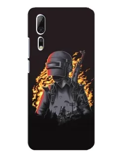 Чехол для ZTE Axon 10 Pro с картинкой «PUBG — огненный силуэт»