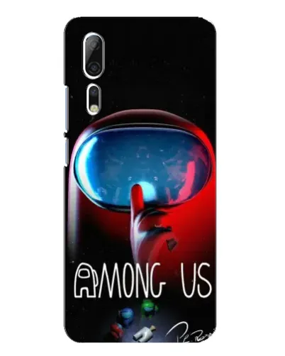 Чехол для ZTE Axon 10 Pro с картинкой «Красный импостер — макро»