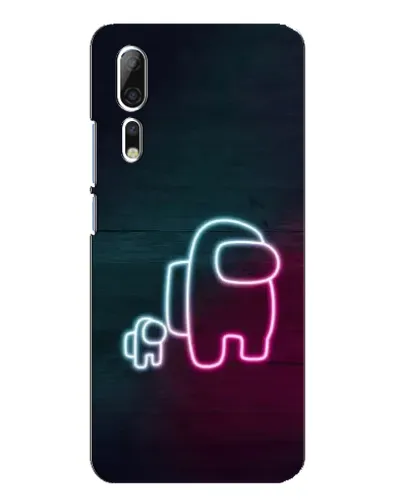 Чехол для ZTE Axon 10 Pro с картинкой «Among Us неон-арт»