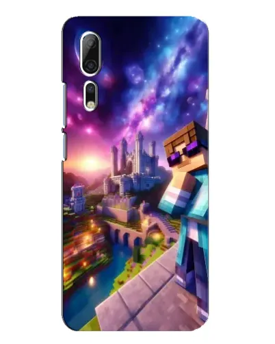 Чехол для ZTE Axon 10 Pro с картинкой «Стив и космос» Чехол для ZTE Axon 10 Pro с картинкой «Стив и космос»