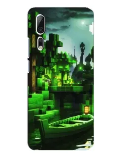 Чохол для ZTE Axon 10 Pro з картинкою «Minecraft лісовий пейзаж»