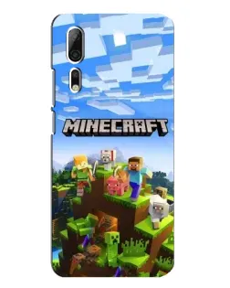 Чехол для ZTE Axon 10 Pro с картинкой «Minecraft классический мир»