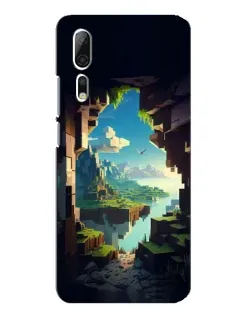 Чехол для ZTE Axon 10 Pro с картинкой «Вид из пещеры»