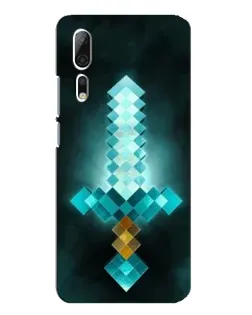 Чехол для ZTE Axon 10 Pro с картинкой «Алмазный меч неон»