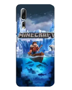 Чехол для ZTE Axon 10 Pro с картинкой «Minecraft ледяной мир»
