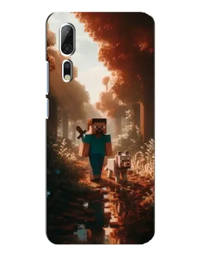 Чехол для ZTE Axon 10 Pro с картинкой «Стив в лесу» Чехол для ZTE Axon 10 Pro с картинкой «Стив в лесу»
